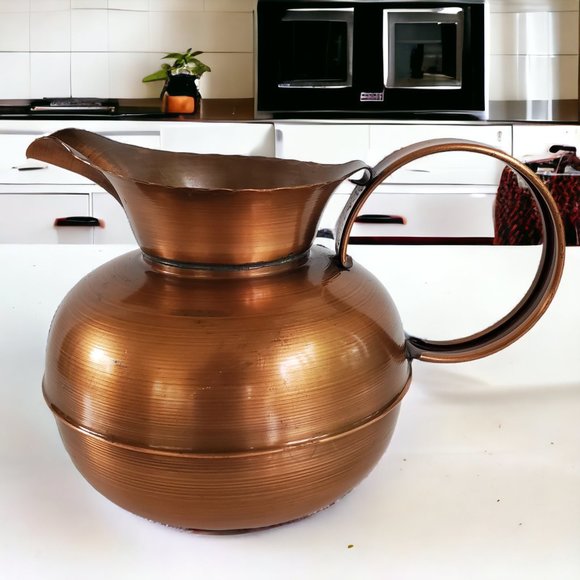 Vintage Craftsman Company Copper Ewer Pitcher Decanter Flagon Handled Spout #303